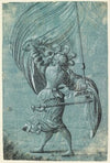 Kriegerisch ausgerüstetes Mädchen als Fahnenträgerin (1518)
