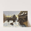 Kriegsgefecht in einem verschneiten Dorf by Richard Knötel