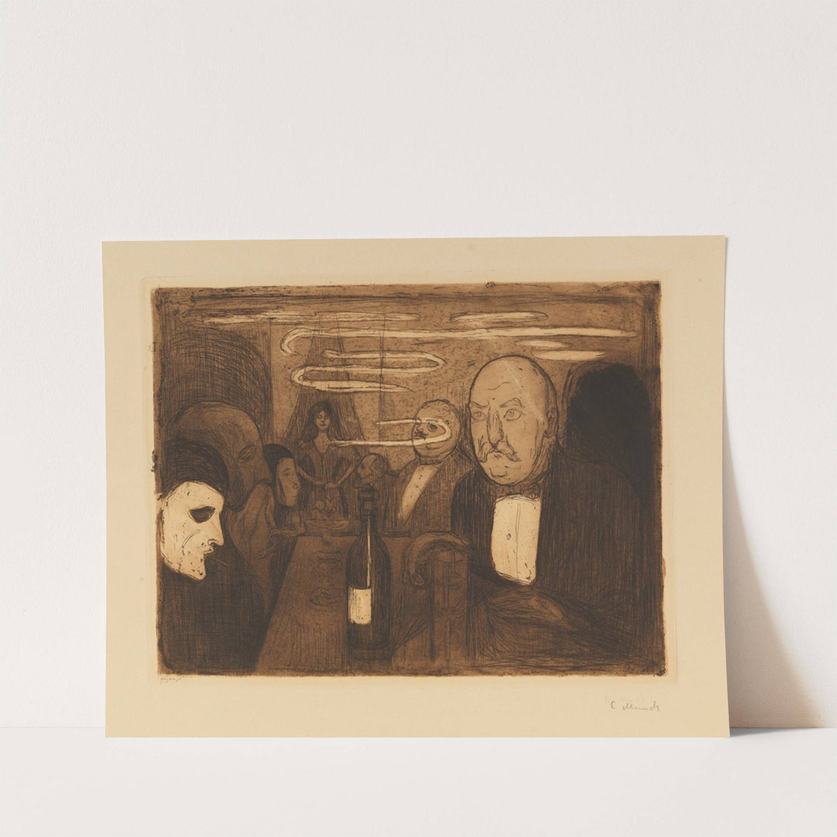 Kristiania-Boheme II (1895) by Edvard Munch