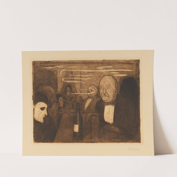 Kristiania-Boheme II (1895) by Edvard Munch