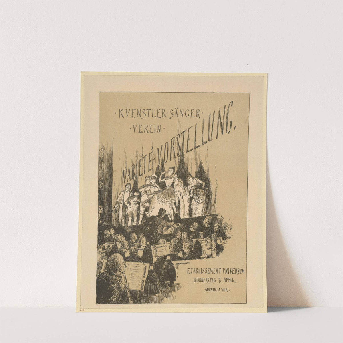 Künstler-Sänger Verein. Varieté-Vorstellung. Etablissement Universum (1904 - 1910) by Prof. Paul Hey
