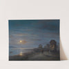 Küstenlandschaft bei aufgehendem Mond by Giuseppe Canella