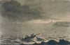Küstenlandschaft bei aufziehendem Sturm