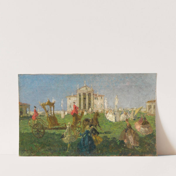 Kutschenfahrt vor der Villa Capra (1915) by Emma Ciardi