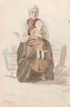 Kvinne med barn, Gagnef (1852)