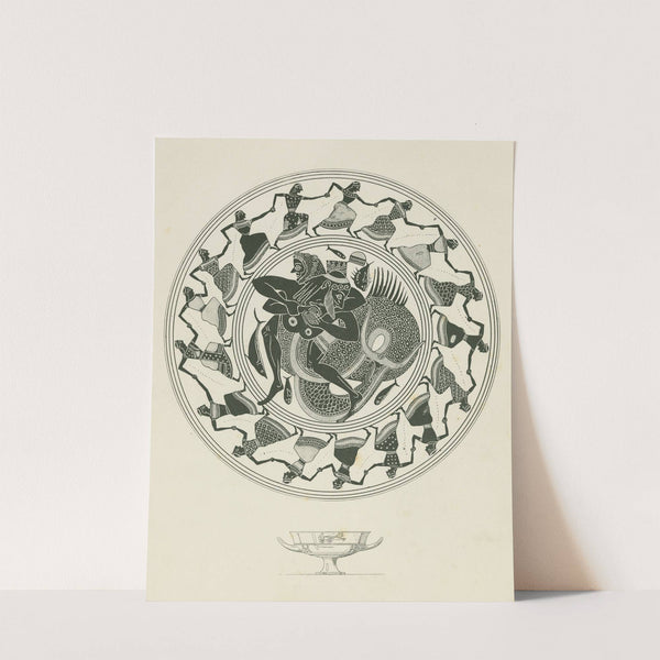 Kylix depicting Hercules wrestling with Triton (1894)