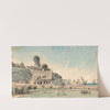 Kystlandskab med stråtækte huse (1839 - 1849) by P. C. Skovgaard