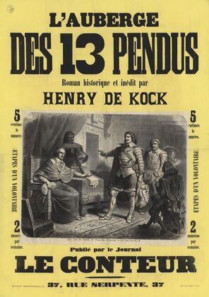 L’ Auberge des 13 treize pendus, roman historique et inédit par Henry de Kock (1868)