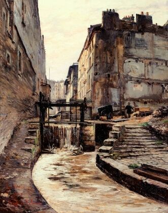 La Bièvre au bief de la rue de Valence