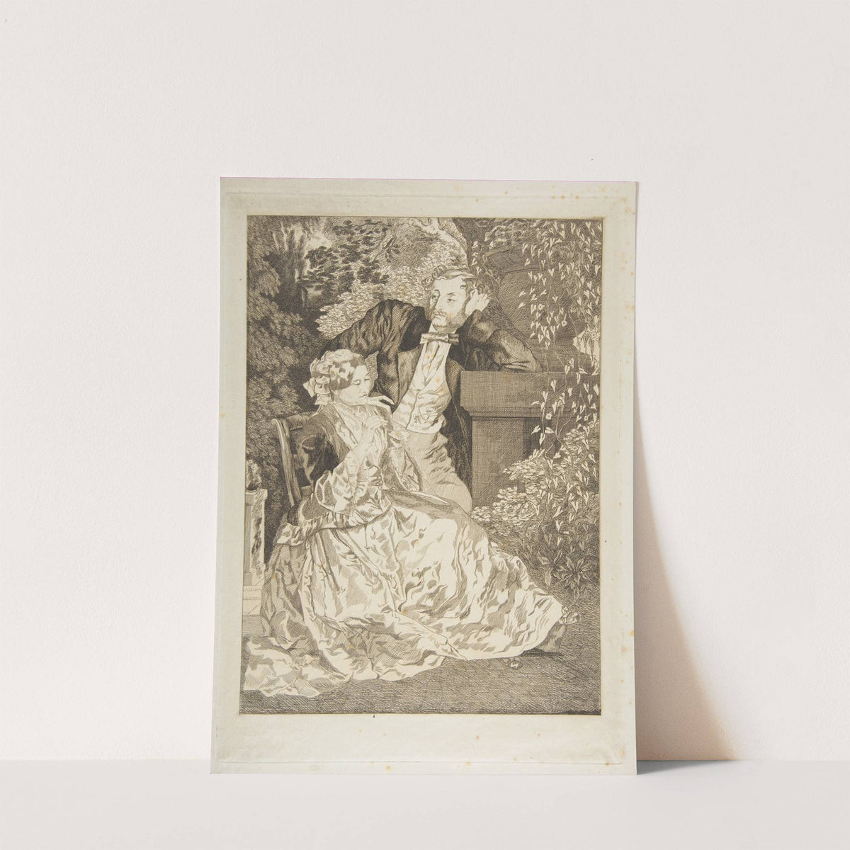 La Broderie à l’aiguille (ca. 1855) by Félix Bracquemond