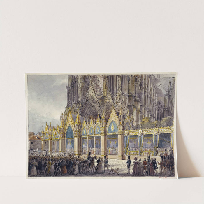 La cathédrale de Reims le jour du sacre de Charles X, en 1825 (1825) by Charles Abraham Chasselat