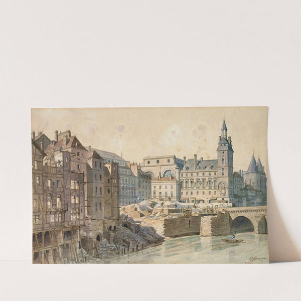 La Cité et le pont aux Change en 1800 (1915-1945) by Fédor Hoffbauer