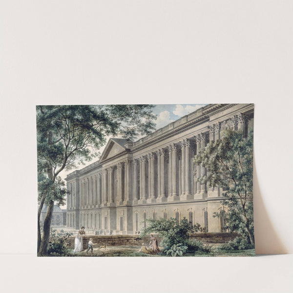 La colonnade du Louvre prise du jardin de l&#039;hôtel du comte d&#039;Angiviller by Louis-Pierre Baltard