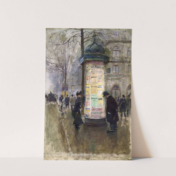 La colonne Morris (1885) by Jean Béraud