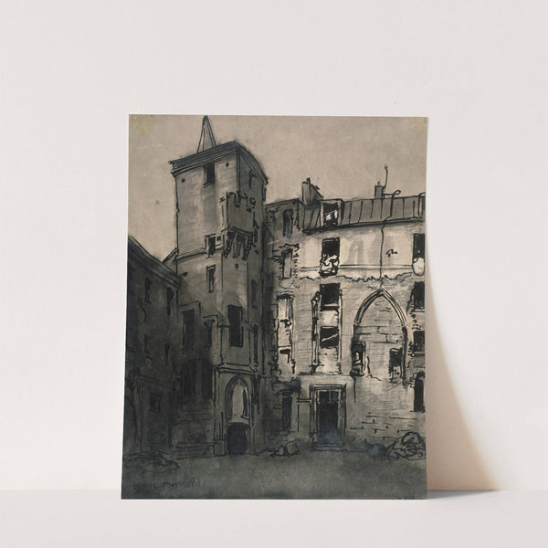 La cour de l’hôtel de Sens by Emile Bernard