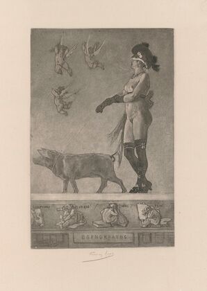 La dame au cochon (1885) — size preview
