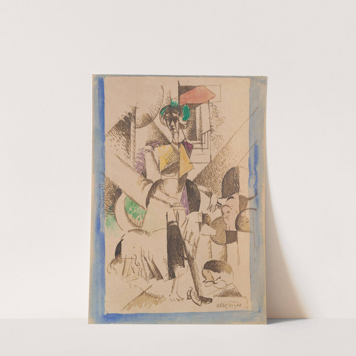 La Dame aux bêtes, Portrait de Madame Raymond Duchamp Villon (1914) by Albert Gleizes