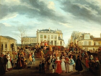 La descente de la Courtille, le mercredi des Cendres 1823