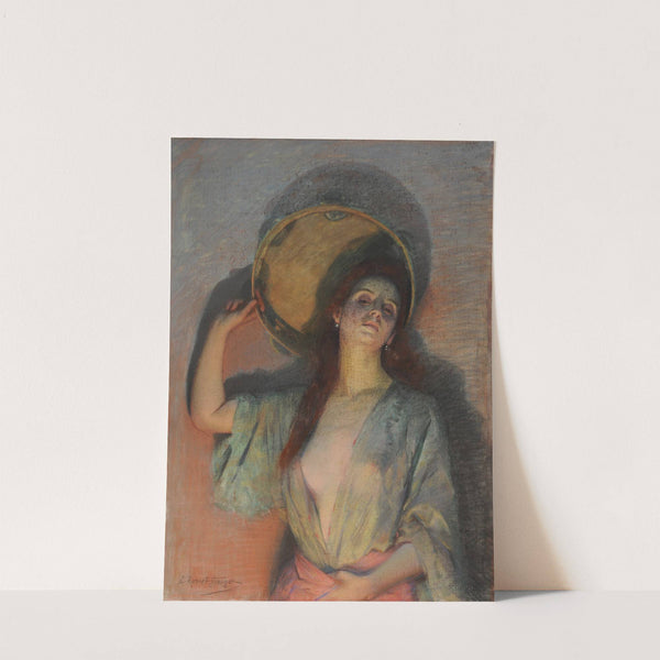 La femme au tambour de basque by Edouard Rosset-Granger