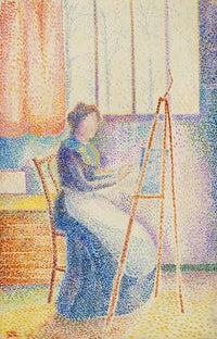 La femme de l’artiste Ã  son chevalet