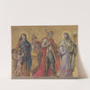 La Foi entrainant Clovis suivi de la reine et de ses enfants puis de divers saints et guerriers by Joseph Blanc