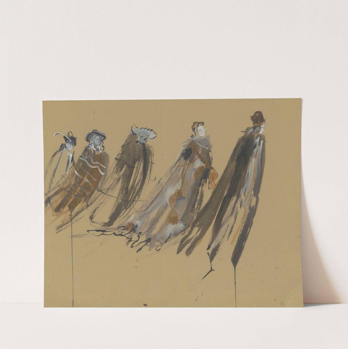 La Folle de Chaillot – maquette de costume – les amis des animaux (1945) by Christian Bérard