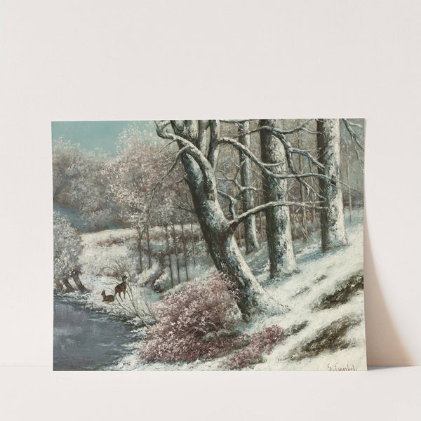 La Forêt En Hiver by Gustave Courbet