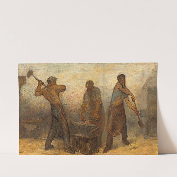La Forge (1887) by Edmond Eugène Valton