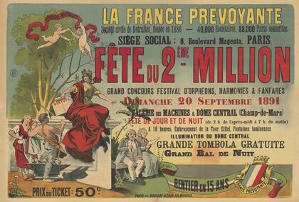 La France Prévoyante. Société civile de retraites, Fête du 2éme million (1891)