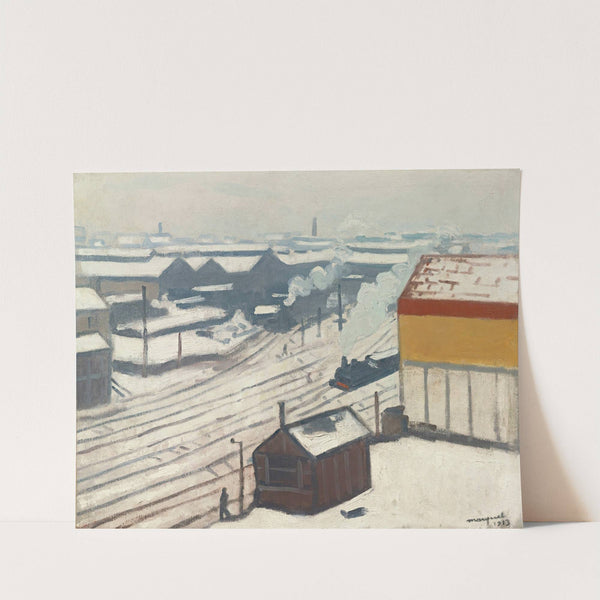 La Gare Montparnasse Sous La Neige (1913) by Albert Marquet