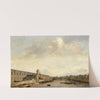 La Grande Galerie du Louvre, avec la porte Neuve et la tour de Bois by Abraham de Verwer