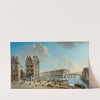 La Grève, l’Ile Saint-Louis et le Pont Rouge, vus de la place de la Grève (1754) by Nicolas Jean-Baptiste Raguenet
