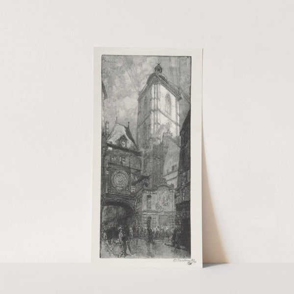 La Gros Horloge (1888) by Auguste Louis Lepère