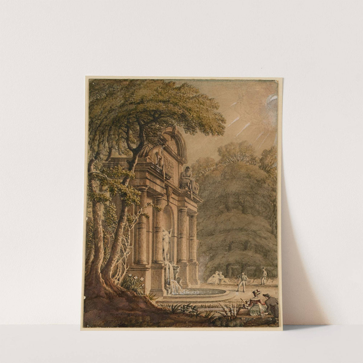 La grotte du jardin du Luxembourg ou fontaine Médicis by Jean Baptiste Maréchal