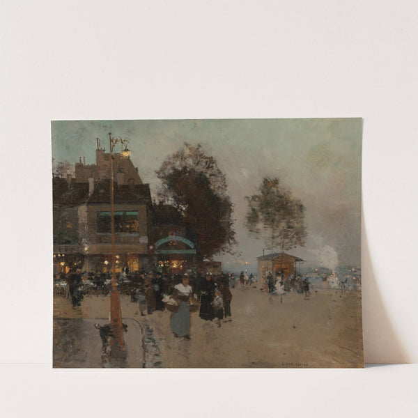 La guignette en bord de Seine by Luigi Loir