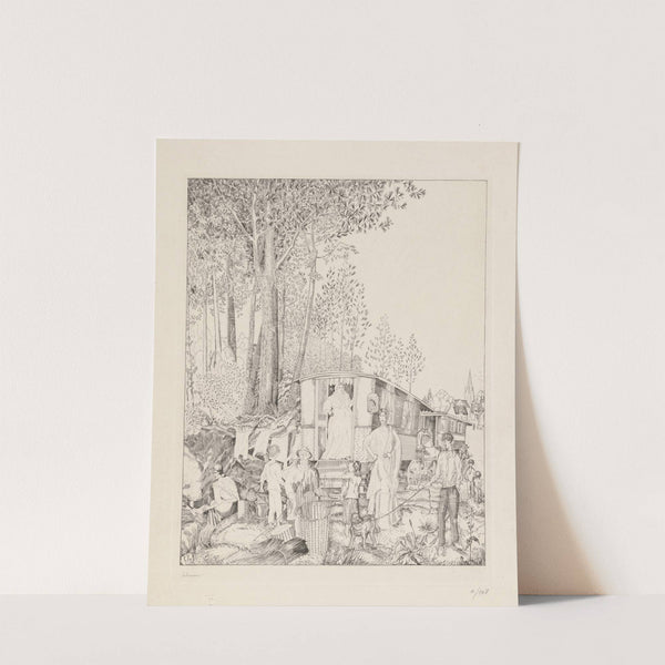 La Halte des Bohémiens (1938) by Jean-Émile Laboureur