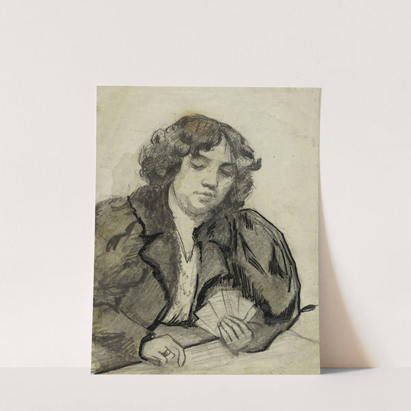 La joueuse de cartes by Arthur-Joseph Gueniot