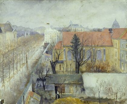 La Maison de refuge du Bon Pasteur, vue de la place Denfert-Rochereau.