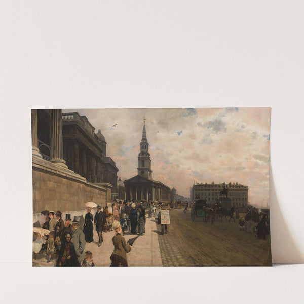 La National Gallery et l’église Saint Martin (Londres) (1878) by Giuseppe De Nittis