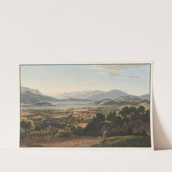 La petite ville d&#8217;Altstatten dans la valée du Rhin, Canton de St. Gall by Johann Ludwig Bleuler
