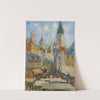 La Place De La Basse, Vielle Tour Et Le Marché De La Place, Rue De L&#039;épicerie by Gustave Loiseau