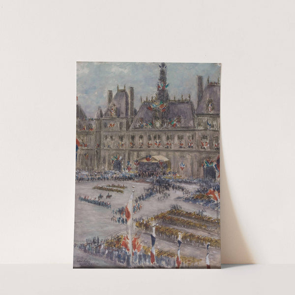 La place de l&#039;Hôtel de Ville le 13 juillet 1919 by Louis-Gilbert Bellan