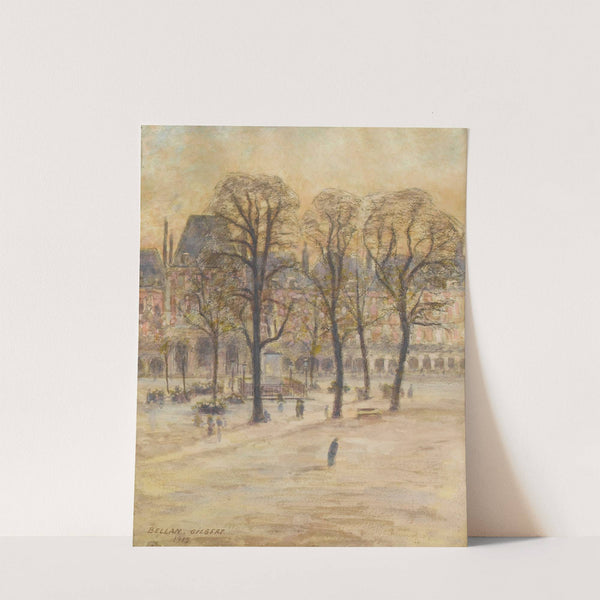 La place des Vosges, élément d&#039;un triptyque by Louis-Gilbert Bellan
