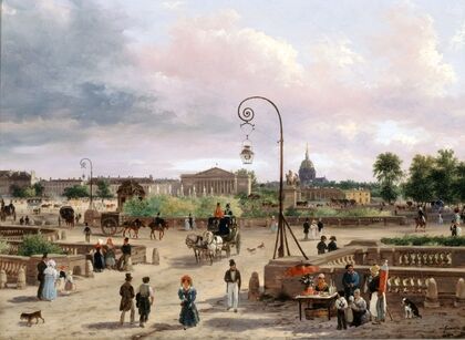 La place Louis XVI (place de la Concorde) en 1829