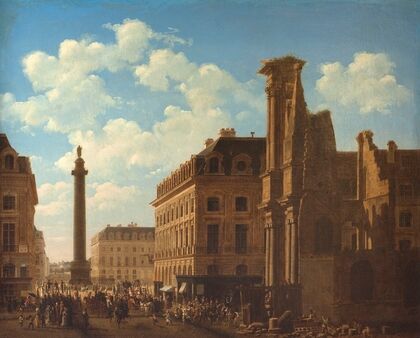 La place VendÃ´me et la rue de Castiglione, avec les ruines de l’Ã©glise des Feuillants