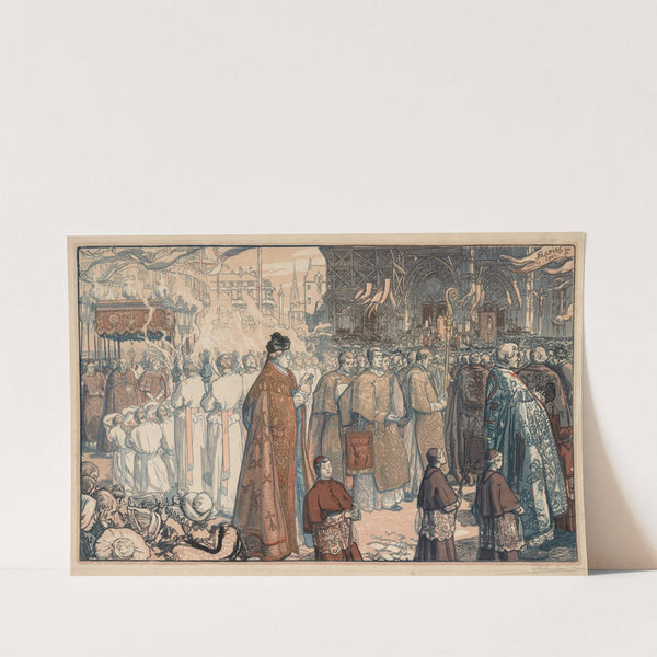 La Procession de la Fête-Dieu à Nantes (1901) by Auguste Louis Lepère