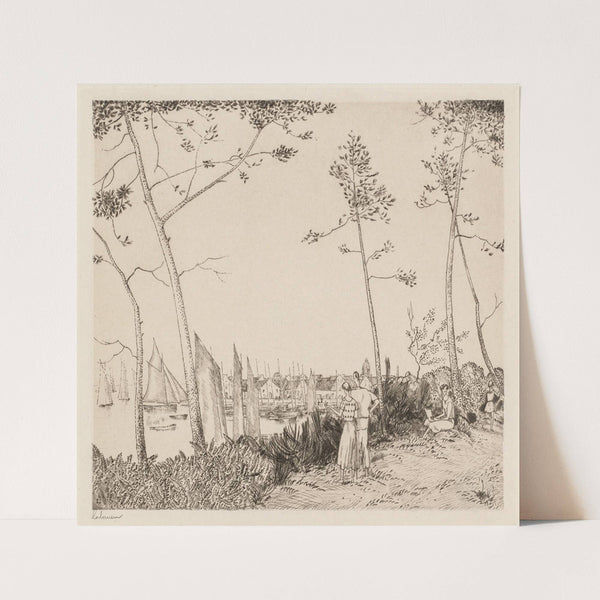 La Promenade sur le Port (1935) by Jean-Émile Laboureur