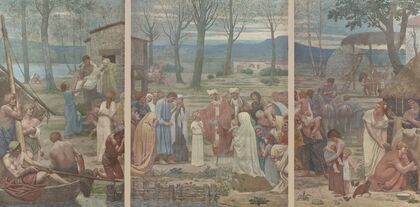 La Rencontre de sainte Geneviève et de saint Germain (1877)
