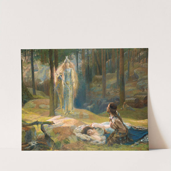 La Révélation, Brünnhilde découvrant Sieglinde et Siegmund by Gaston Bussière