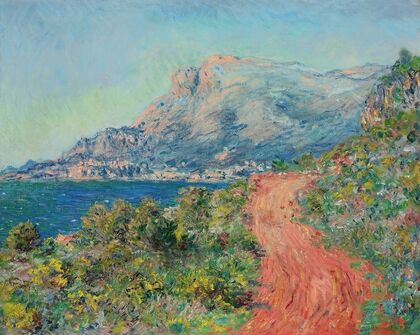 La route rouge près de Menton